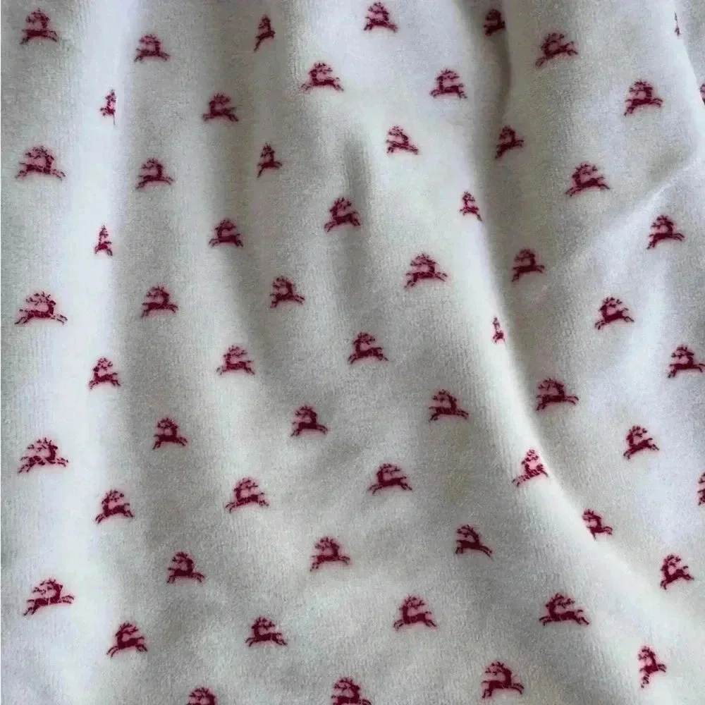Ralph Lauren Baby Girl Reindeer-Print‎ Velour Long Sleeve A-Line Dress Size 12M